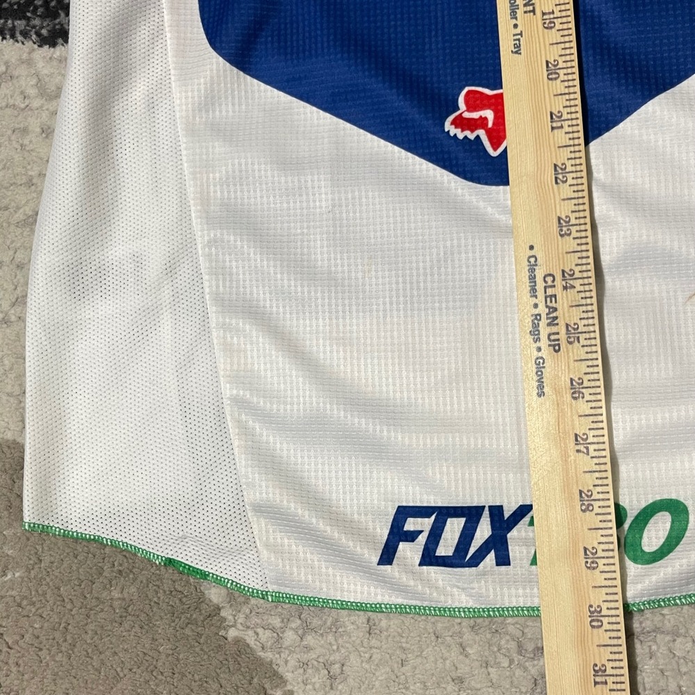 Fox Racing 180 Jersey Men Small White Blue Motocross MX Biker Racing Gear Shirt - Picture 6 of 16